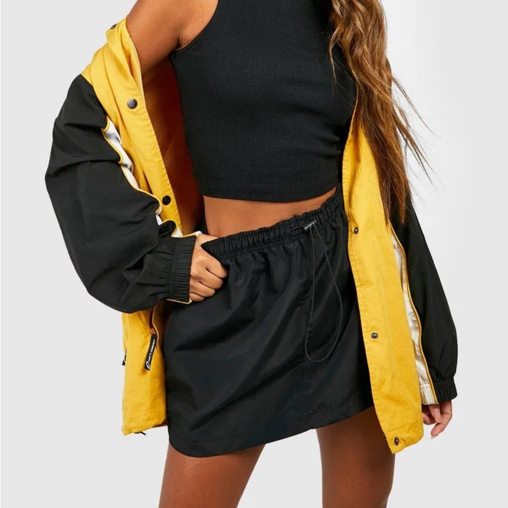 Boohoo Drawcord Mini Skirt